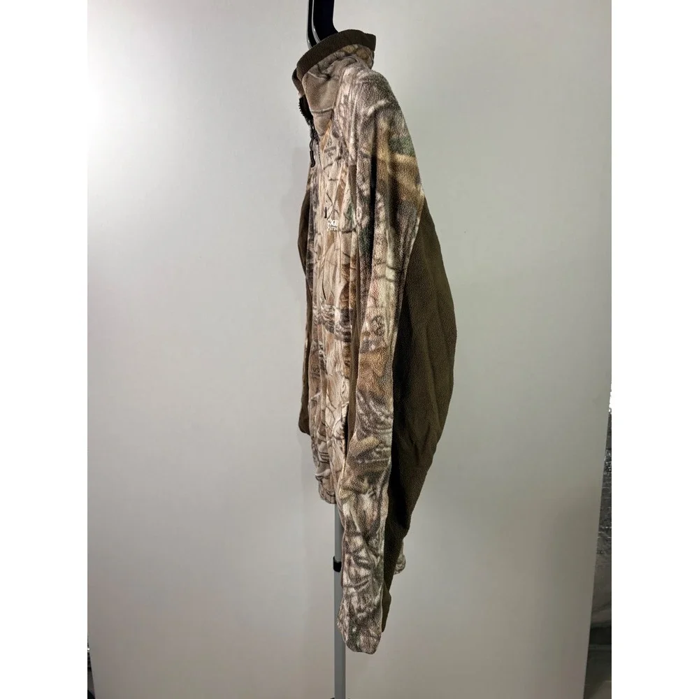 Magellan Outdoors Mens Realtree Xtra Camo Full Zip Fleece Jacket Brown Large‎